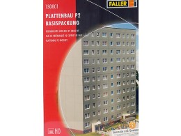 Faller-130801-H0-Bausatz-Plattenbau-P2-Basispackun
