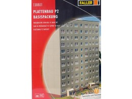 Faller-130801-H0-Bausatz-Plattenbau-P2-Basispackun